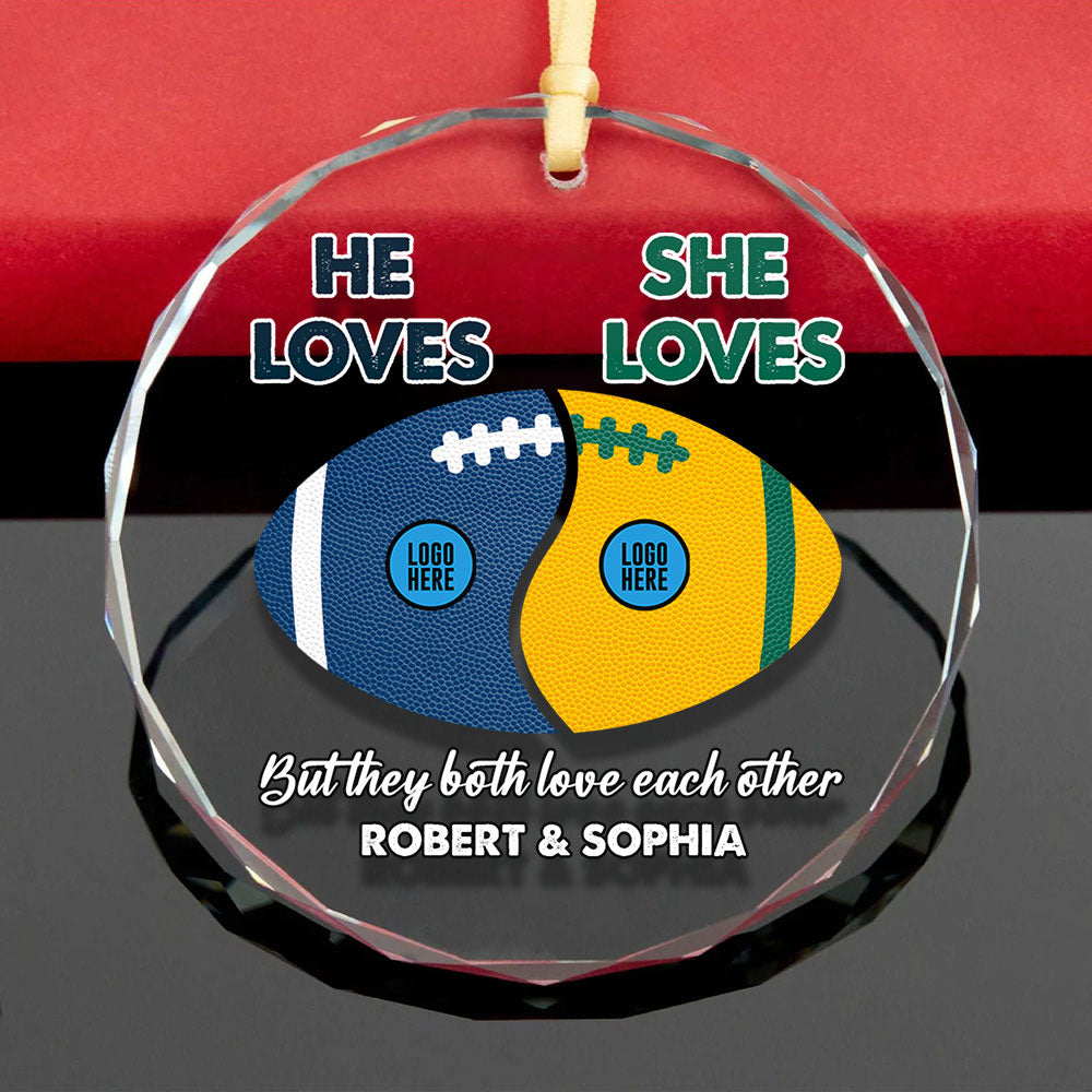 Personalized Gifts For Football-loving Couple Christmas Ornament 01huti021024-Homacus