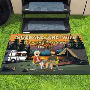 Personalized Gifts For Couple Doormat Camping Partners For Life 05xqti110225pa-Homacus