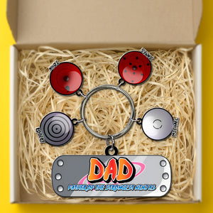 Personalized Gifts For Gamer Dad Keychain With Sharingan Charms 01OHDC290524-Homacus
