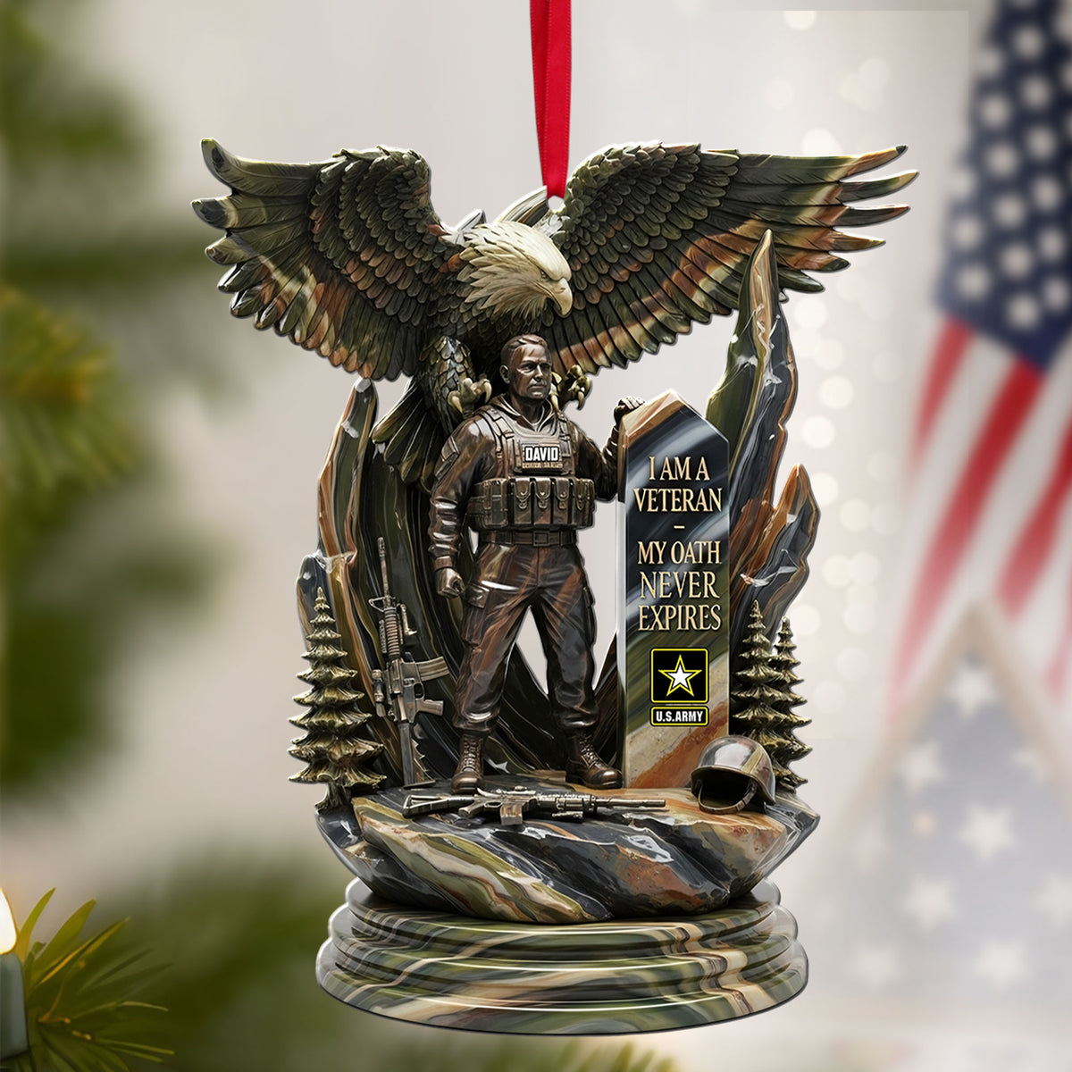 Strong Veteran Ornament - Personalized Gifts For Veteran 06tgti080925-Homacus