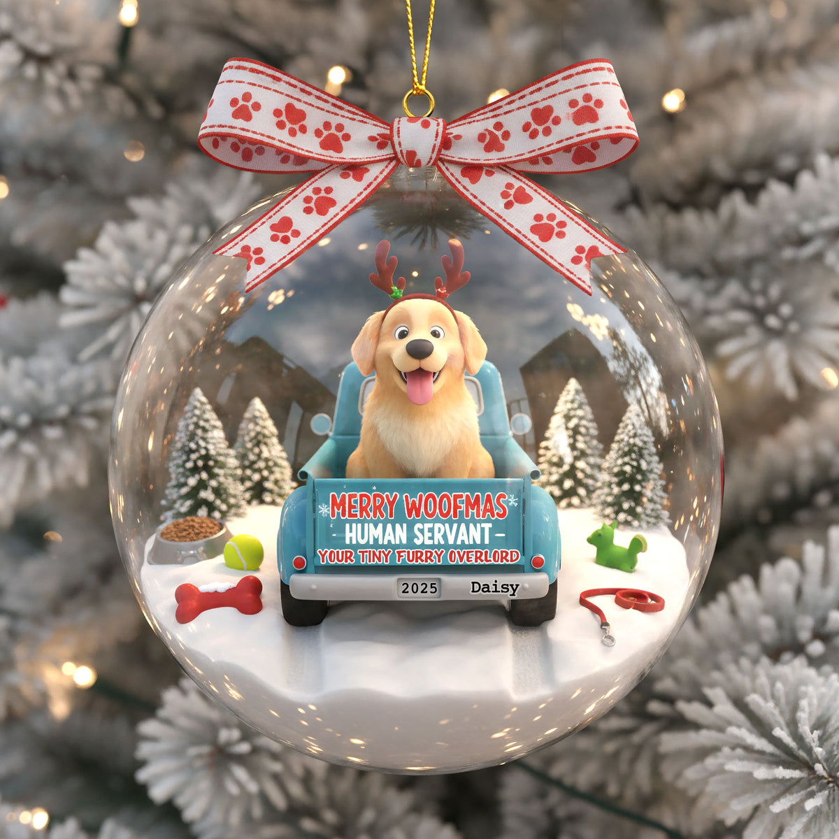 Cute Dog On The Car Ornament - Personalized Gifts For Dog Lovers 04tgti011025-Homacus