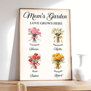 Personalized Gifts For Mom Canvas Print Mom's Garden-Homacus