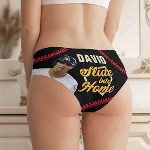 Custom Photo Gifts For Baseball Wife Women's Brief, Slide Into Home 02qhti101224-Homacus