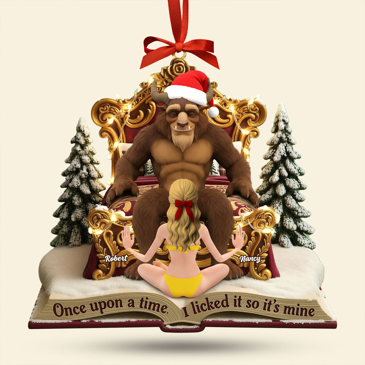 Cheeky Fairytale Couple Ornament - Personalized Gifts For Couple 03tgti220925-Homacus