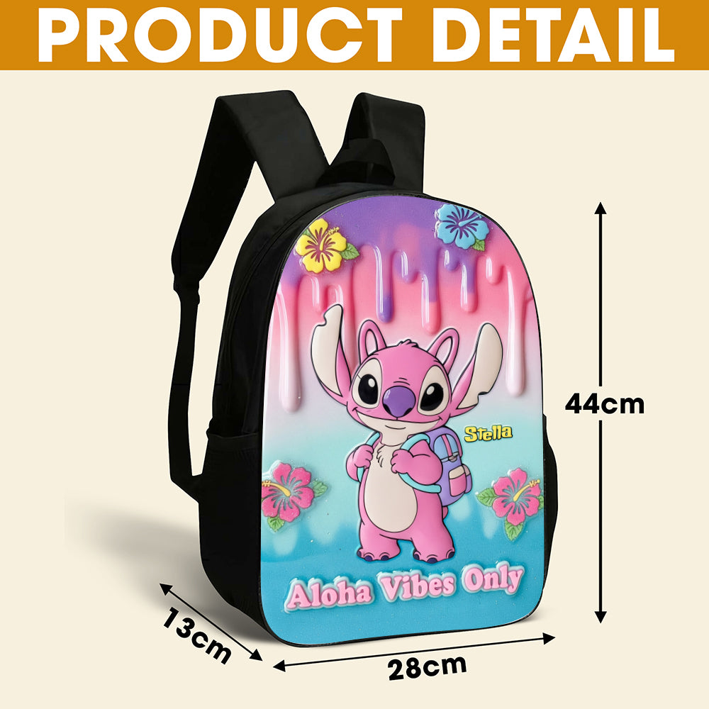 Aloha Vibe School Bag - Personalized Gifts For Kids 01pgti080825-Homacus