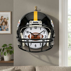 Sport Helmet Hanging Wall Clock - Personalized Gifts For Sport Lovers 04nati201225-Homacus