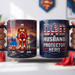 Proud Dad and Kids Magic Coffee Mug - Personalized Gifts For Dad 05nati010526-Homacus