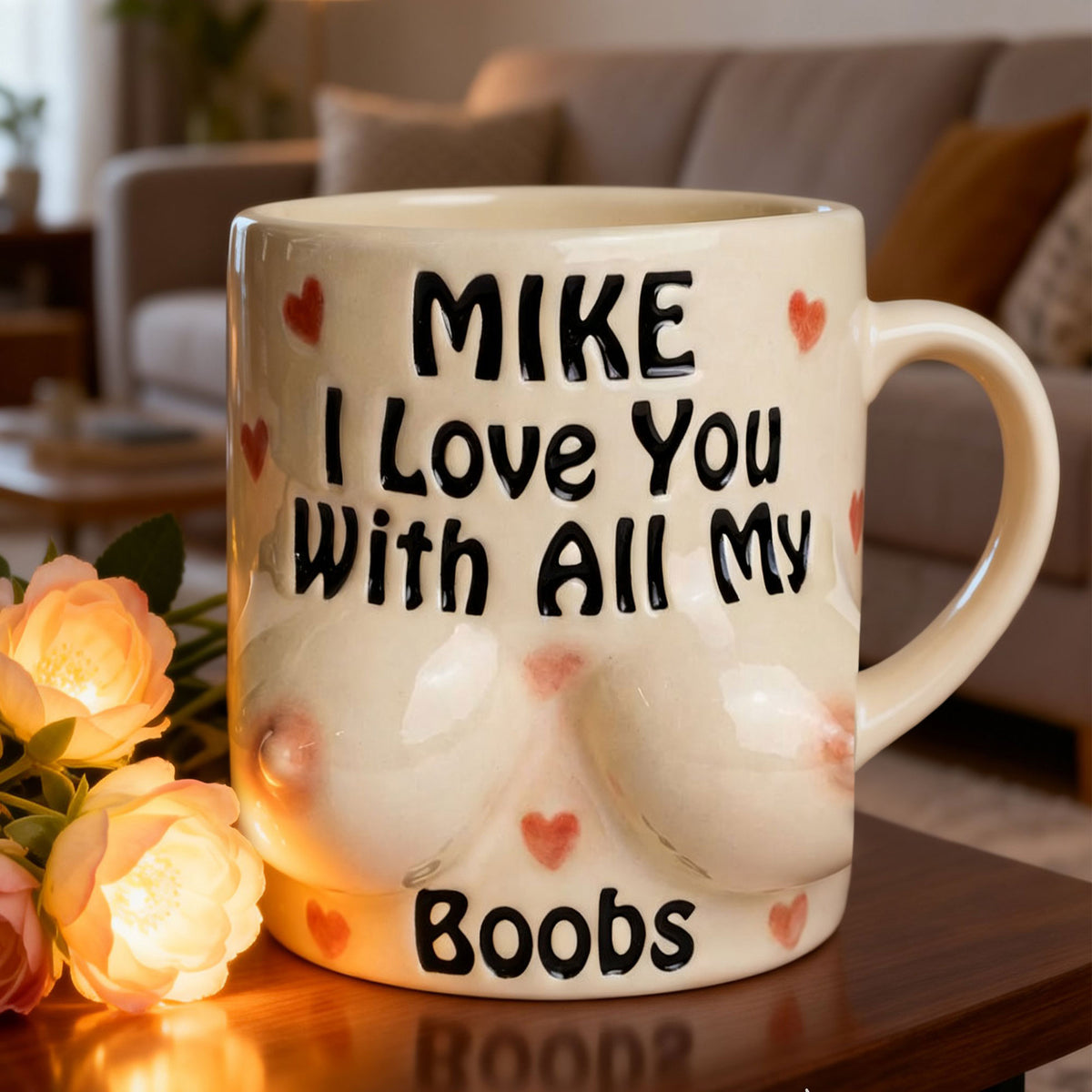 Naughty Boobs Coffee Mug - Personalized Gifts For Couple Coffee Mug 04NATI140125-Homacus