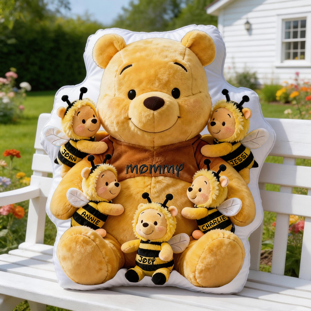 Mom With Kids Bee Pillow - Personalized Gifts For Mom 05ohlu100326-Homacus