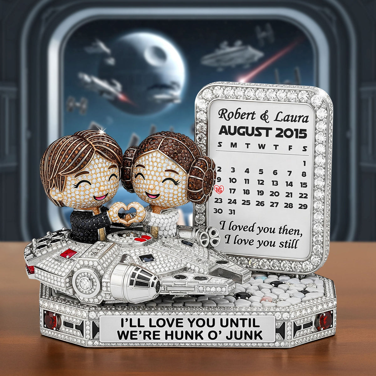 Cute Galaxy Couple Plaque - Personalized Gifts For Couple 02qhti120725-Homacus