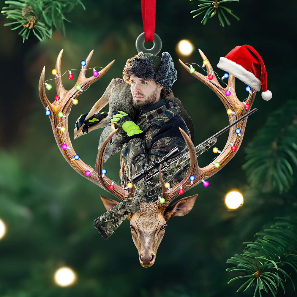 Custom Photo Gifts For Hunting Couple Ornament Christmas 03OHTI191124-Homacus