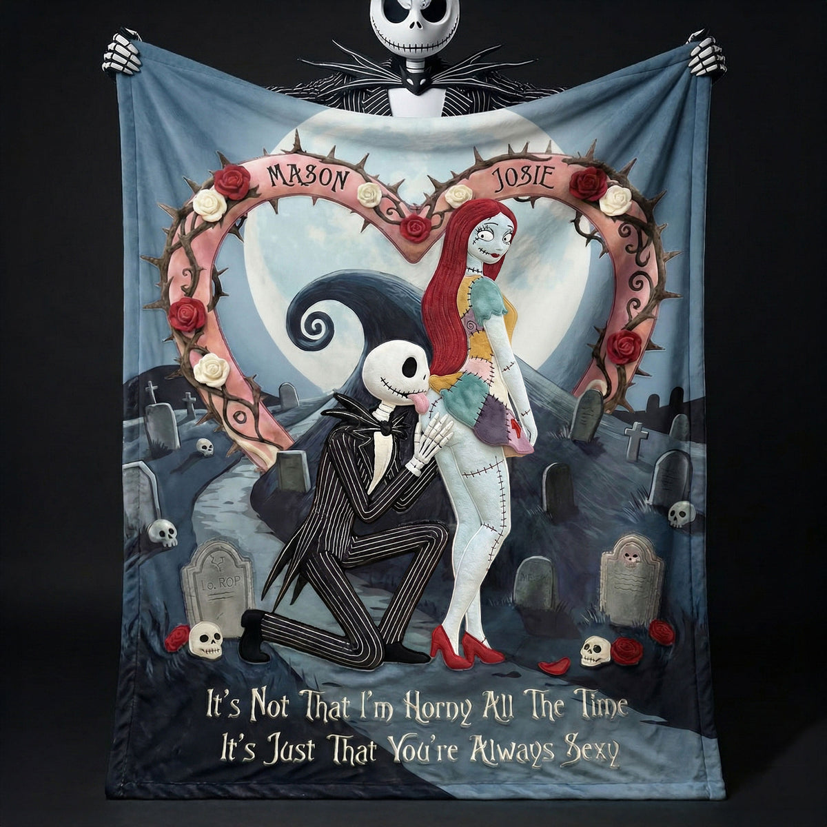 Love At Midnight Blanket, Personalized Gifts For Couple 03QHTI271225