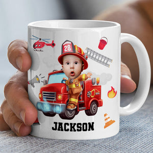 Custom Photo Gifts For Kid Firefighter Coffee Mug 05ohti061224-Homacus