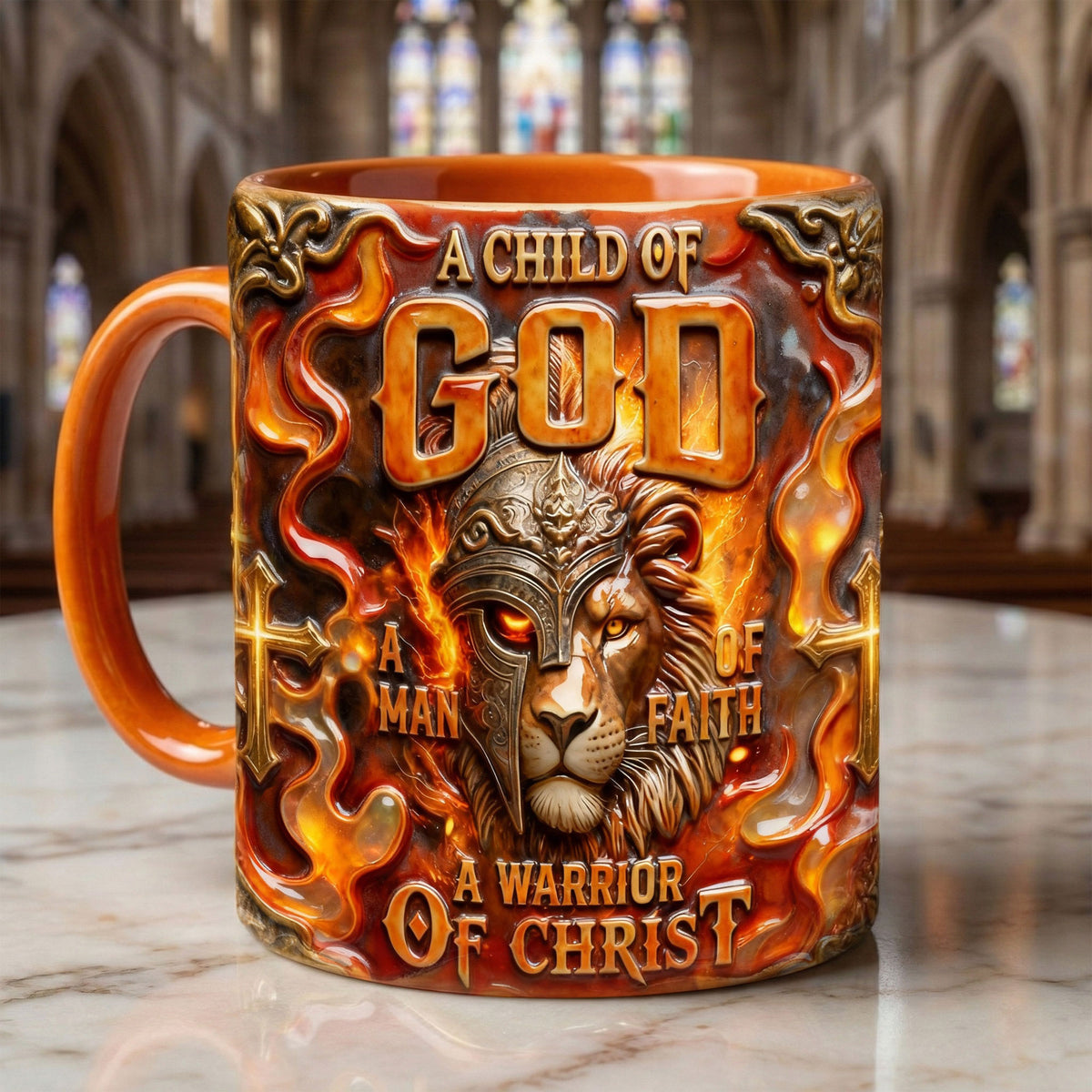 Lion Of Judah Warriors In Fire Accent Mug, Personalized Gifts For Christians 01qhti200126-Homacus