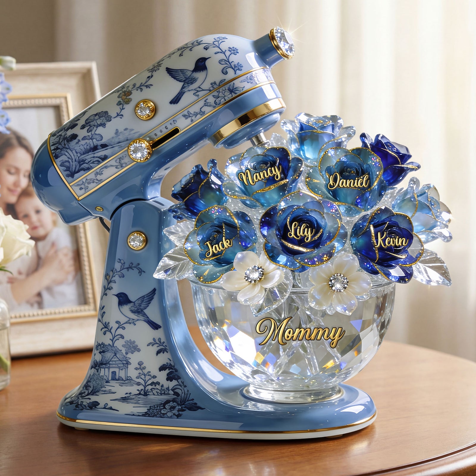 Baking Mixer Toile de Jouy Acrylic Plaque - Personalized Gifts For Mom 04PGTI310326-Homacus