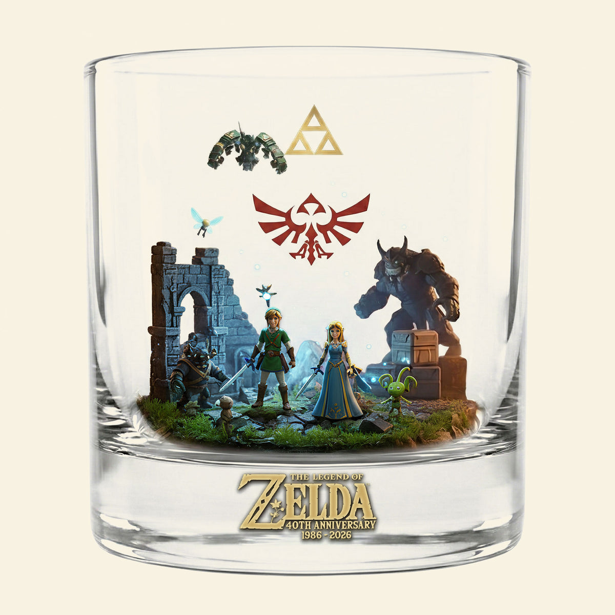 40 Years of Fantasy Adventure Round Glass - Personalized Gifts For Fantasy Lovers 01ohti280226-Homacus