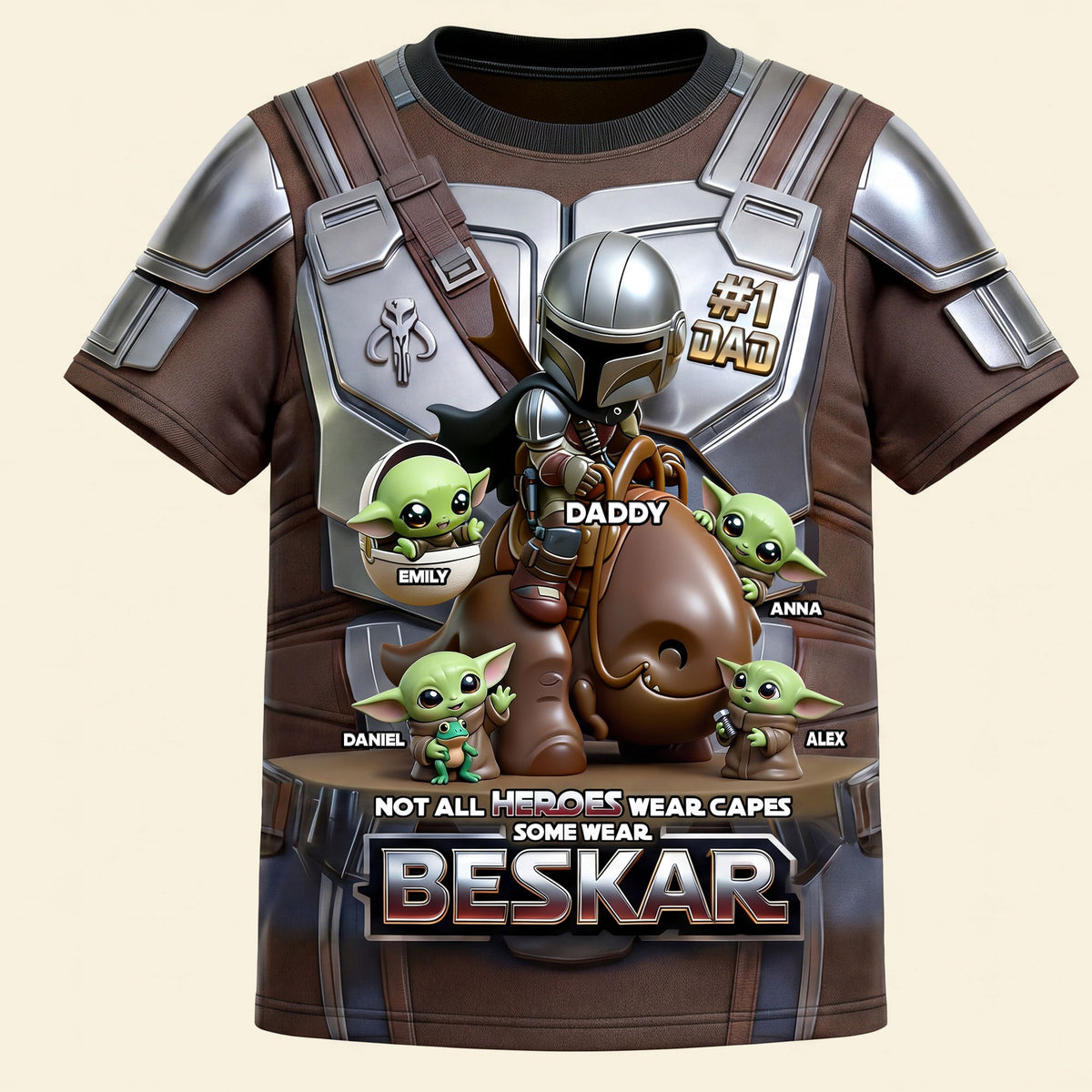 Warrior Dad and Kids Shirt - Personalized Gifts For Dad 04huti040526-Homacus
