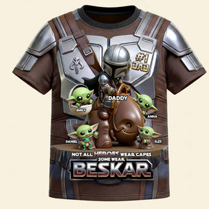Warrior Dad and Kids Shirt - Personalized Gifts For Dad 04huti040526-Homacus