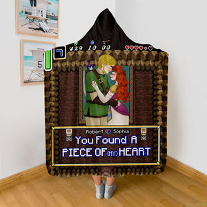 Personalized Gifts For Couple Hooded Blanket, You Found A Piece Of Heart 06TGTI091124HG-Homacus