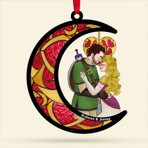 Personalized Gifts For Couples, Kissing Couple Christmas Acrylic Ornament 01OHTI091124HG-Homacus