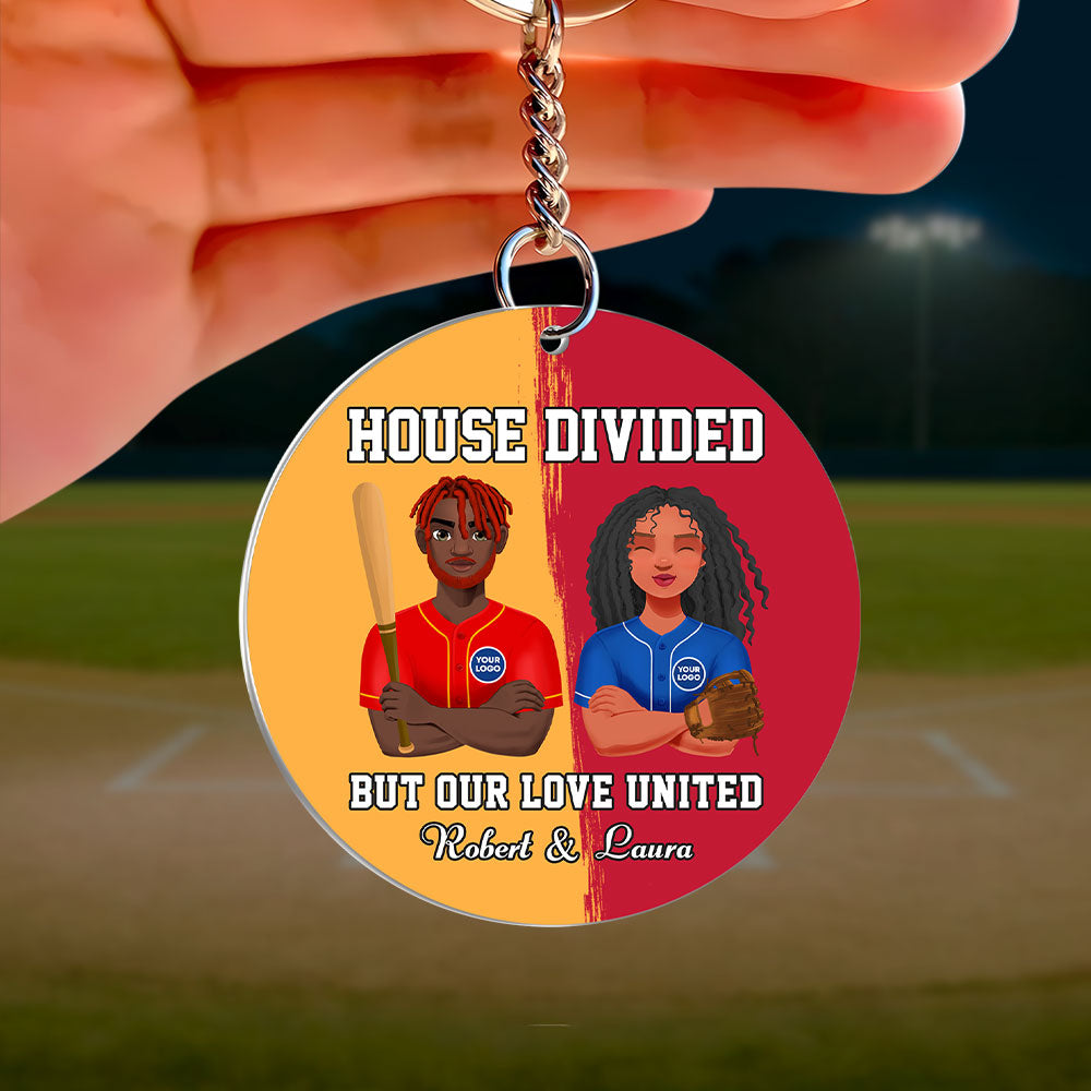 Personalized Gifts For Baseball Couple Keychain 03huti230125hg-Homacus