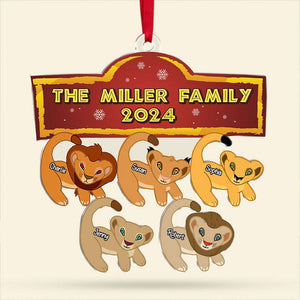 Personalized Christmas Gifts For Lion Family Acrylic Ornament 03KATI011124-Homacus