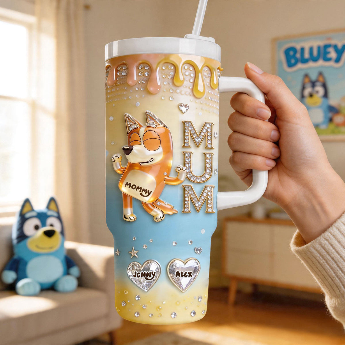 Puppy Mum and Kids Tumbler - Personalized Gifts For Mother 05pgti230426-Homacus