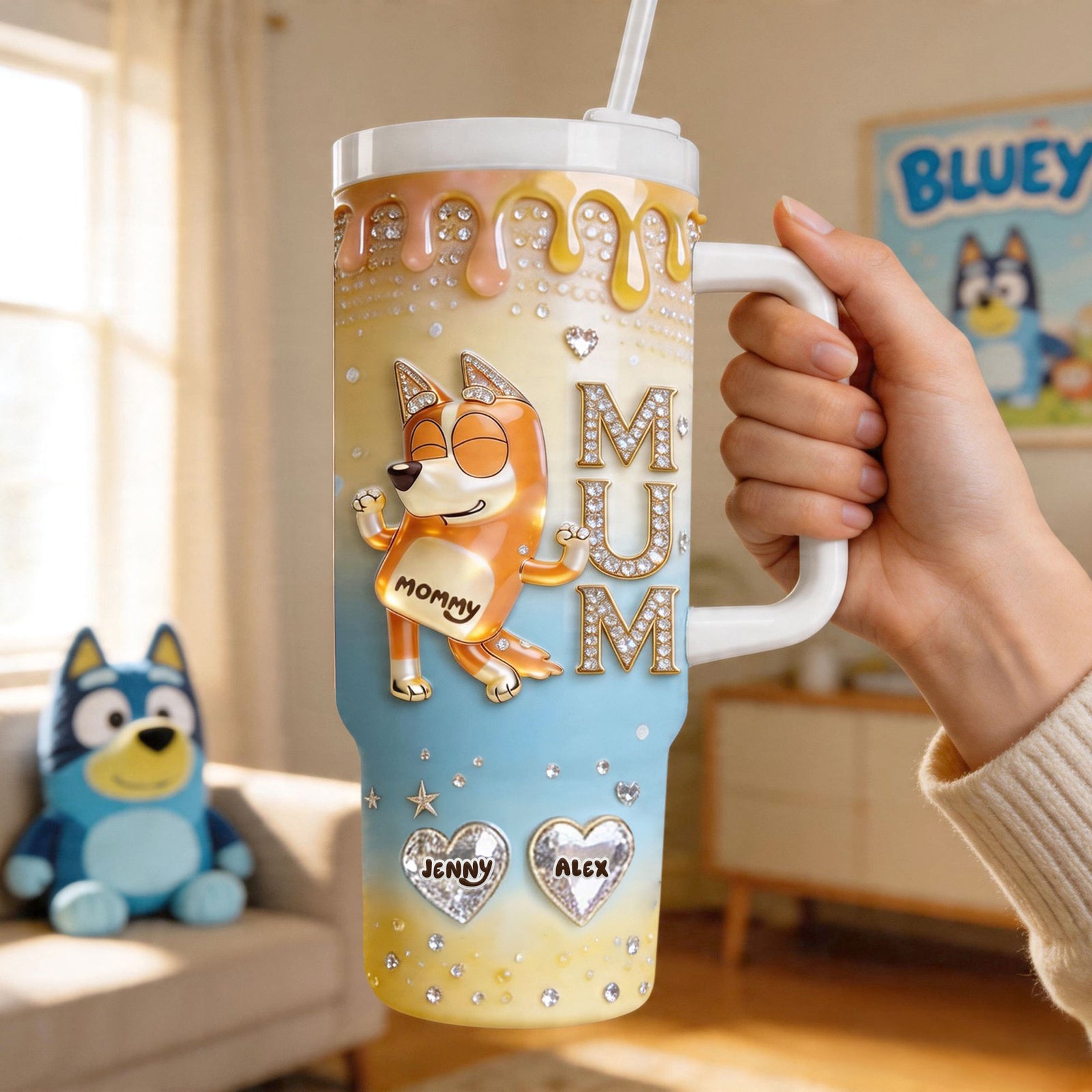 Puppy Mum and Kids Tumbler - Personalized Gifts For Mother 05pgti230426-Homacus