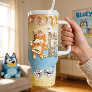 Puppy Mum and Kids Tumbler - Personalized Gifts For Mother 05pgti230426-Homacus