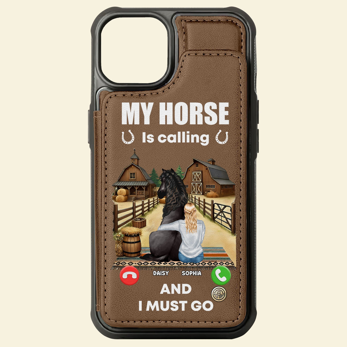 Personalized Gifts For Horse Lovers Leather Flip Wallet Phone Case, My Horse Is Calling 05tgti280225-Homacus