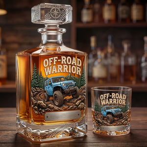 Rugged Trail Warrior Decanter Set - Personalized Gifts For Off-Road Lovers 01pati160326-Homacus