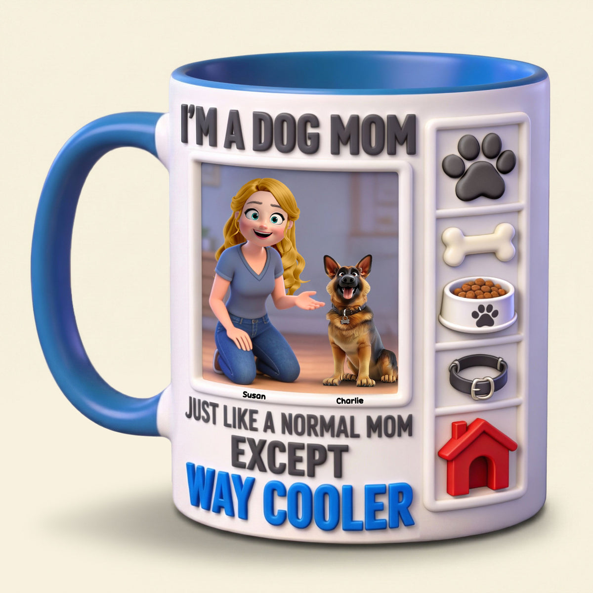 Dog Lover Coffee Accent Mug - Personalized Gifts For Dog Mom Coffee Mug 02KITI040226-Homacus