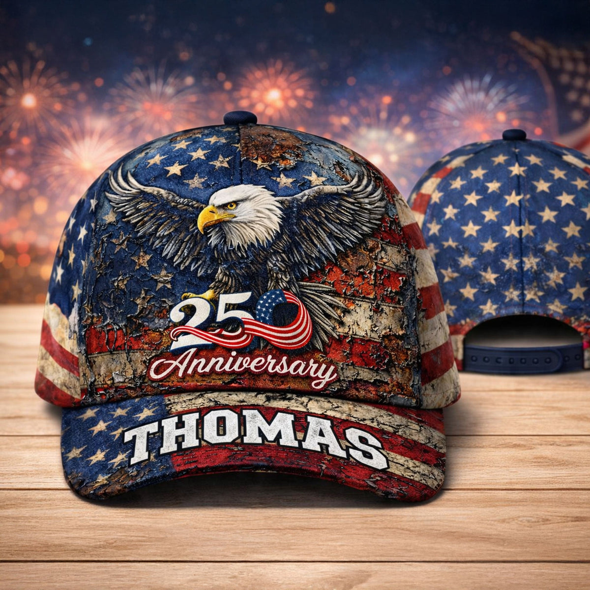 America 250th Anniversary Cap – Personalized Patriotic Gift 04HUTI290126-Homacus