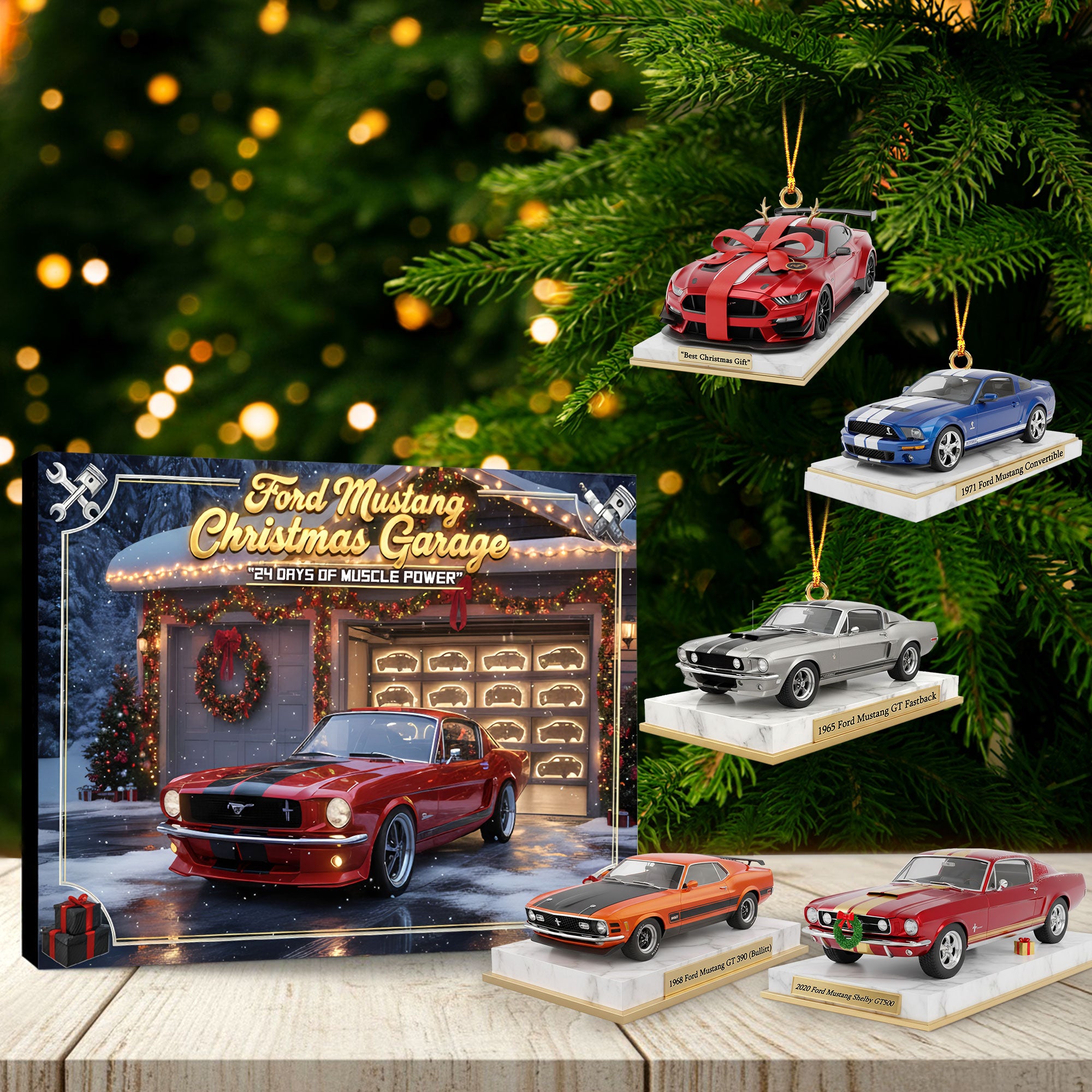 Christmas Car Ornament Blindbox - Gifts For Car Lover Christmas Advent Calendar Blind Box 03HYTI181025-Homacus