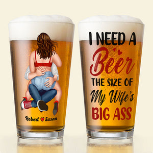 Personalized Gifts For Couple Beer Glass 04NATI060824HH-Homacus