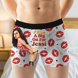 Naughty Couple Boxer - Custom Photo Gifts For Him Men's Boxers 02HUTI261225-Homacus