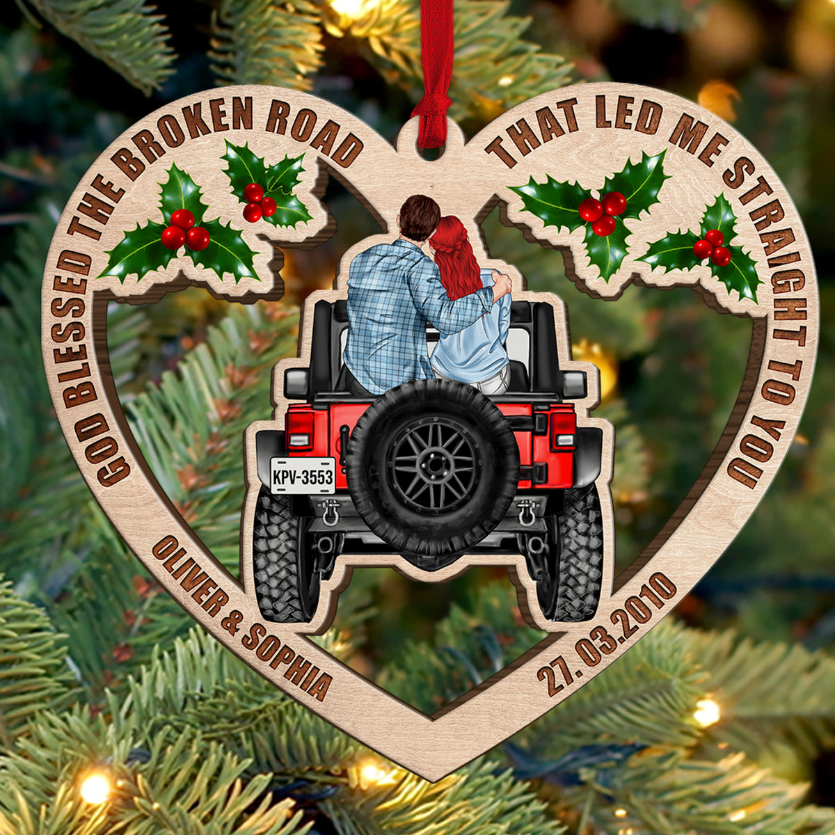 Personalized Gifts For Couple Christmas Ornament 02ACTI300922TM-Homacus