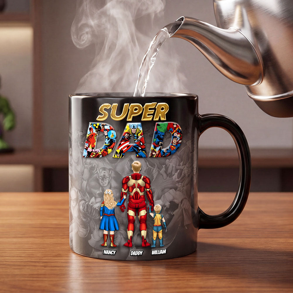 Dad And Kids Magic Ceramic Coffee Mug - Personalized Gifts For Dad 04ohti050526-Homacus