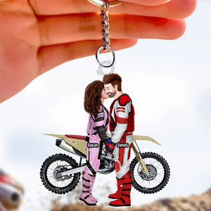 Personalized Gifts For Motocross Couple Keychain 05acti111224pa-Homacus