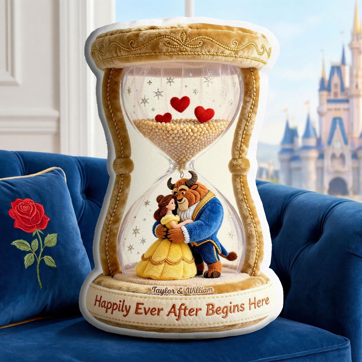 Romantic Fairytale Couple Pillow - Personalized Gift For Couples 04OHTI231225-Homacus