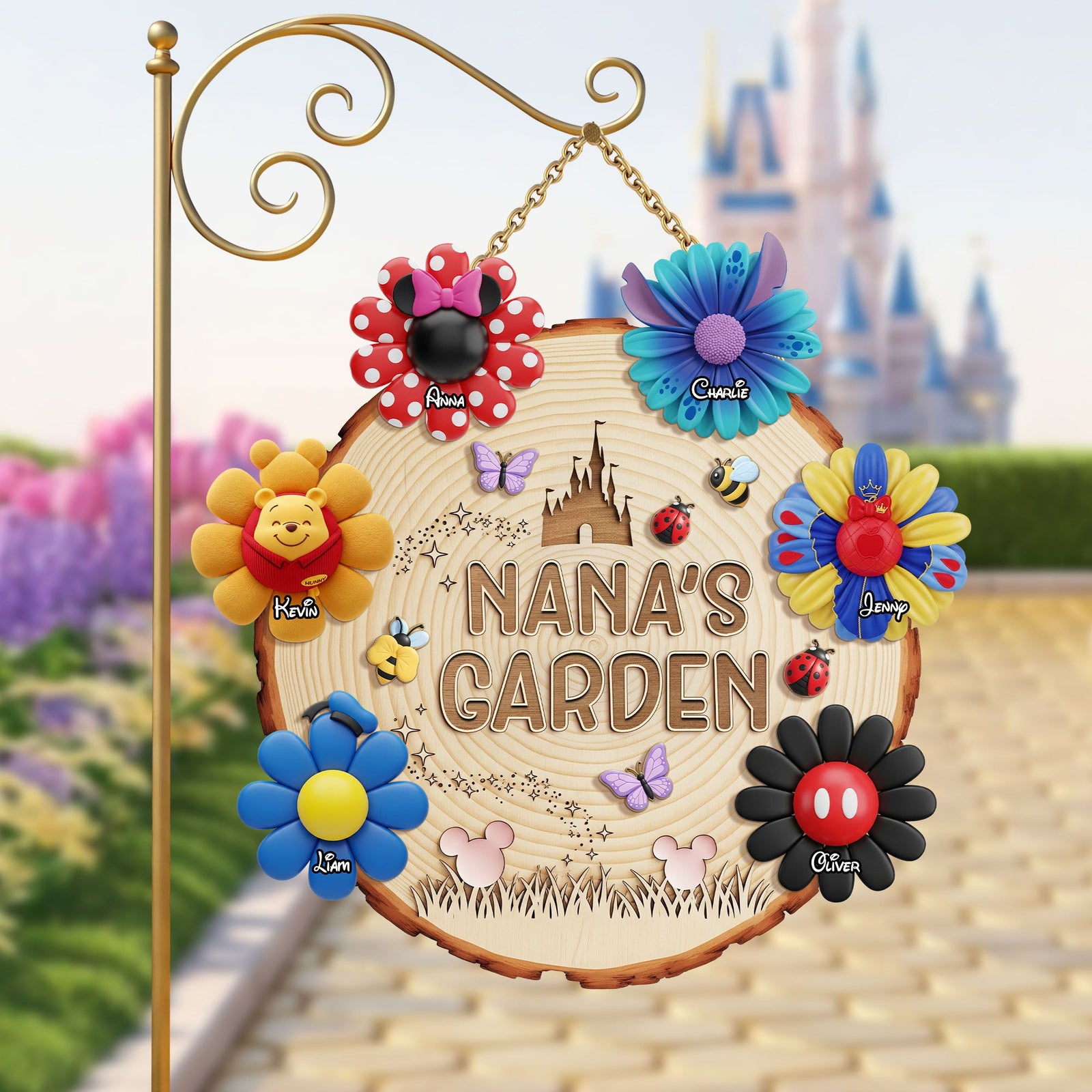 Cartoon Flower Garden Wood Sign - Personalized Gifts For Grandma 03ohti110625-Homacus