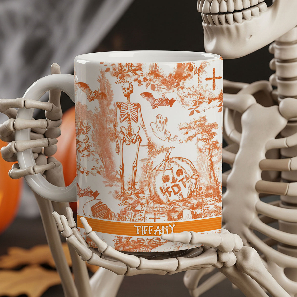 Slightly Subtle Halloween Toile De Jouy Mug 02qhti230825-Homacus