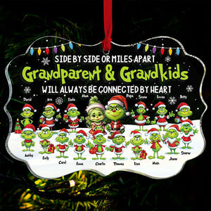 Personalized Gift For Grandparents Christmas Ornament Side By Side Or Miles Apart 01ACTI240924-Homacus