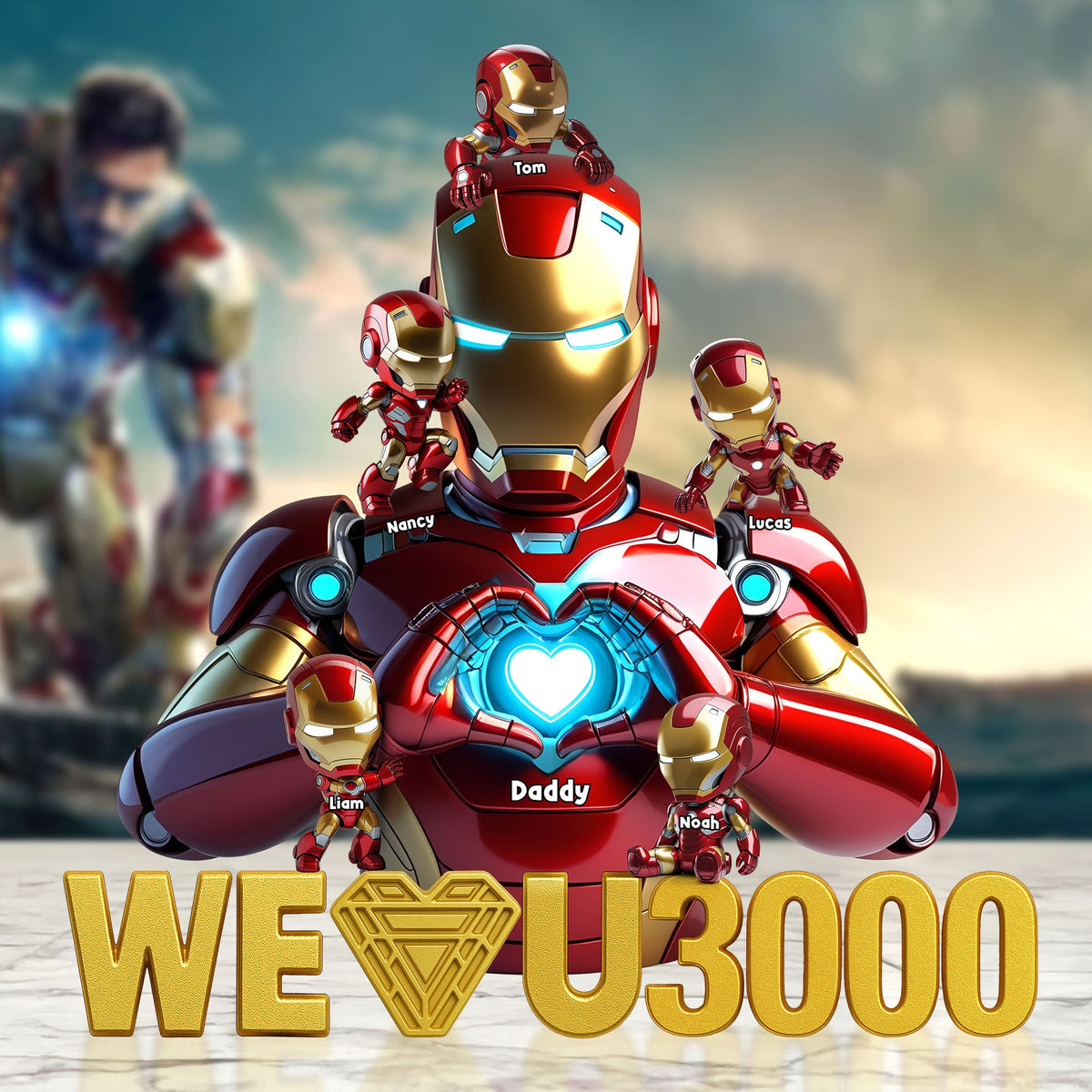 Iron Dad Plaque - Personalized Gifts For Dad 04nati120525-Homacus