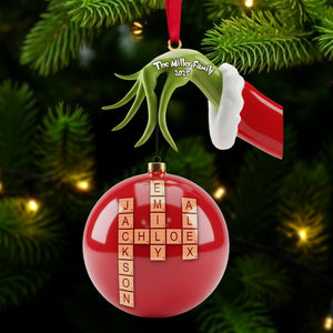 Crossword Family Name Ornament - Personalized Gift For Family Christmas Ornament 04NATI241025-Homacus