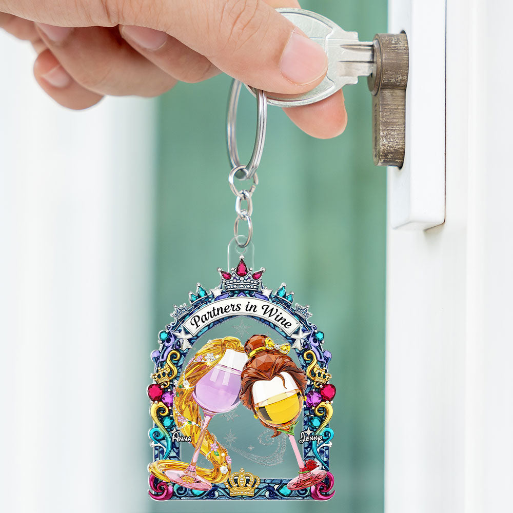 Princess Besties Keychain - Personalized Gifts For Besties 01nati100625-Homacus