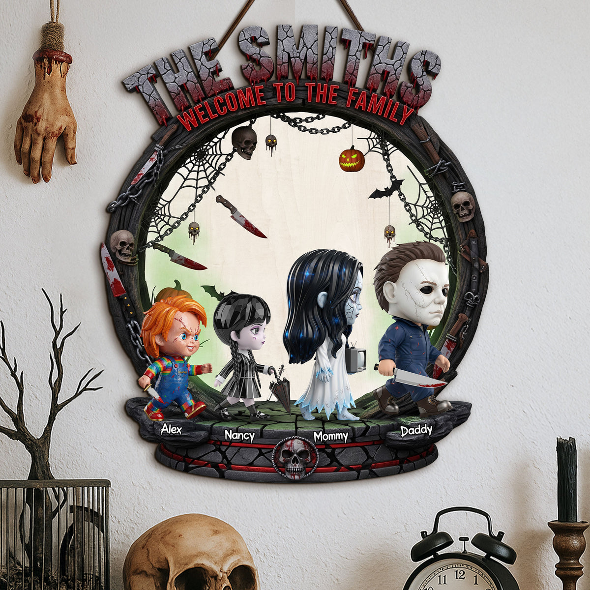Horror Family Wood Sign - Personalized Gifts For Family 01ohti260825-Homacus