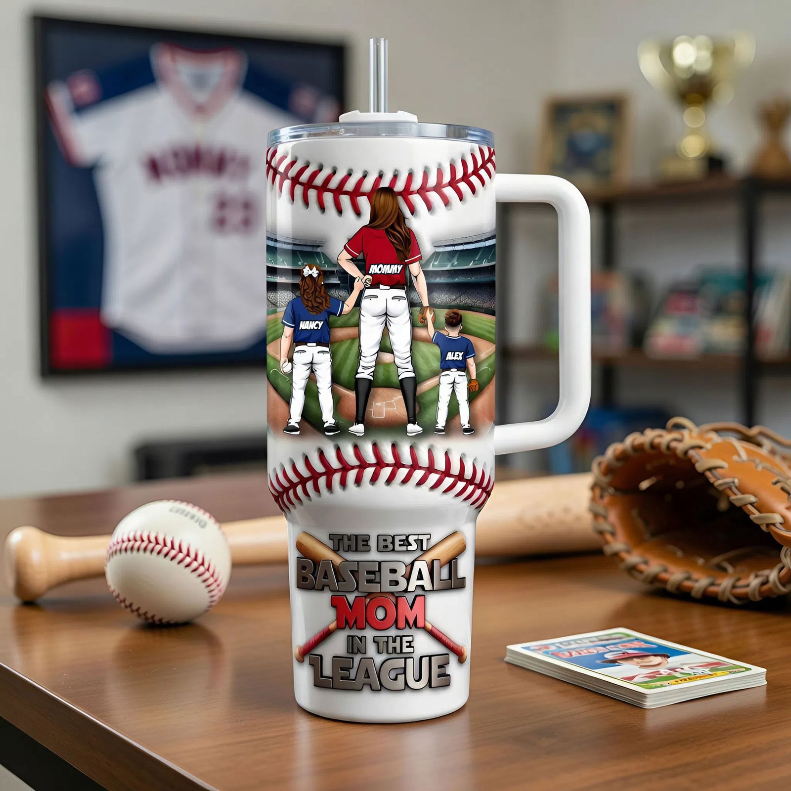 Baseball Mom Player 40oz Tumbler - Personalized Gifts For Mother's Day Tumbler 05TYTI150426-Homacus