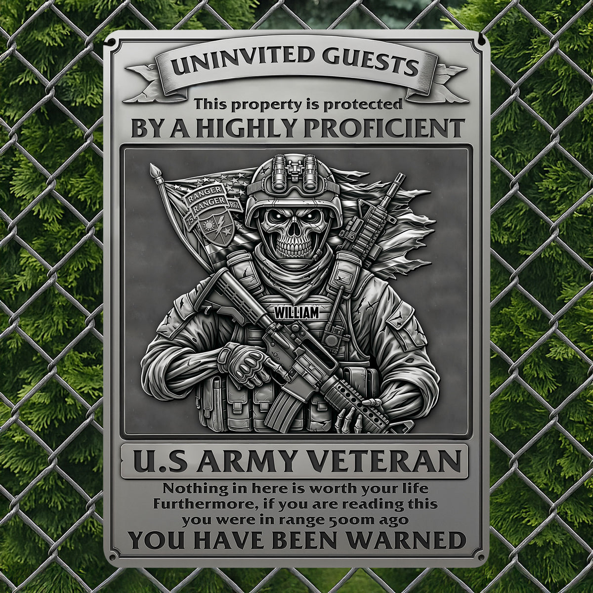 Deadly Danger Veteran Metal Sign - Personalized Gifts For Veteran 04qhti040725-Homacus
