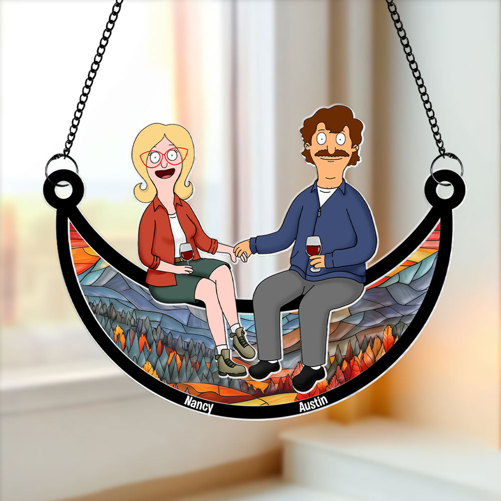 Personalized Gifts For Couple Window Hanging Suncatcher Ornament 02OHTI100225PA-Homacus